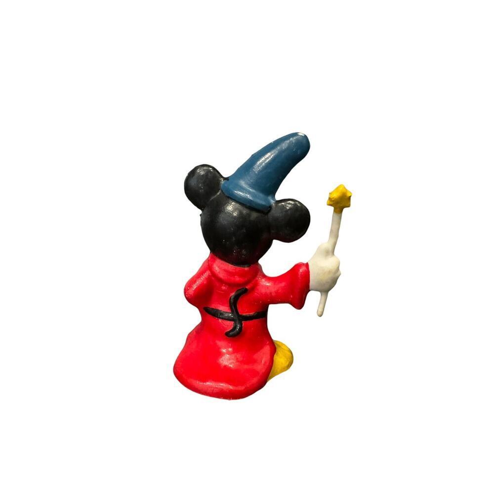 Disney Mickey Mouse Fantasia Wizard Magician w Candle 2" Figure PVC - Picture 3 of 4